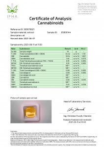 Certifikát analýzy, 30% CBD v MCT oleji, Full Spectrum, 10 ml, Medicinálnehuby-Liečbainak