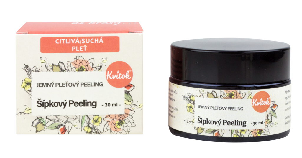 Šípkový peeling - citlivá pleť, Kvitok
