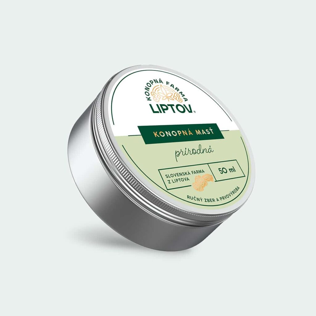 Konopná masť Premium - Čistá, 50 ml, Konopná farma Liptov