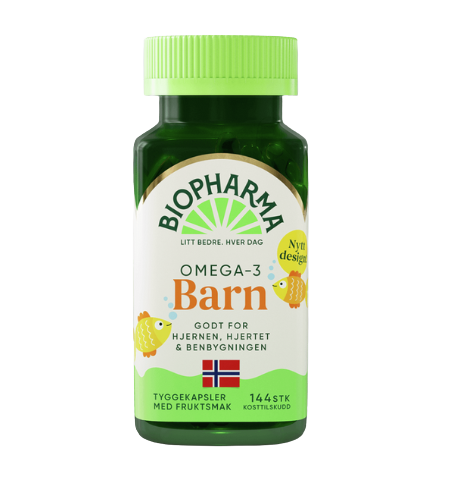 Omega 3, žuvacie kapsule pre deti, 144 ks, Biopharma